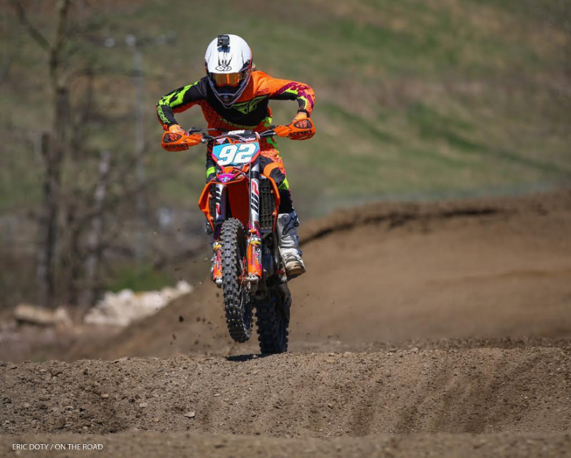 Nicole Voorhees charges through the rollers on her way to the checkered flag.