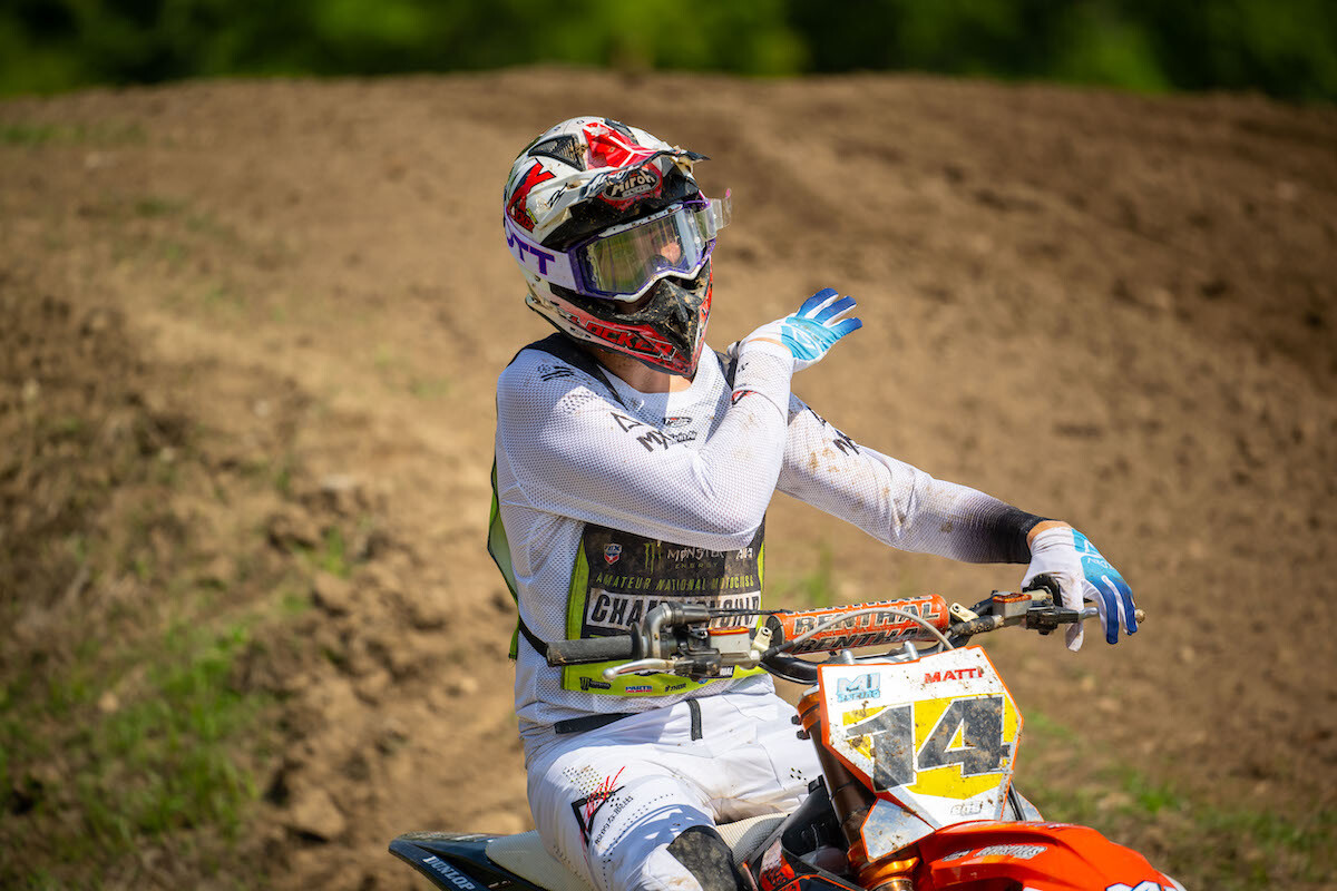 Matti Jorgensen made the first statement in 250 B with the Moto 1 win.