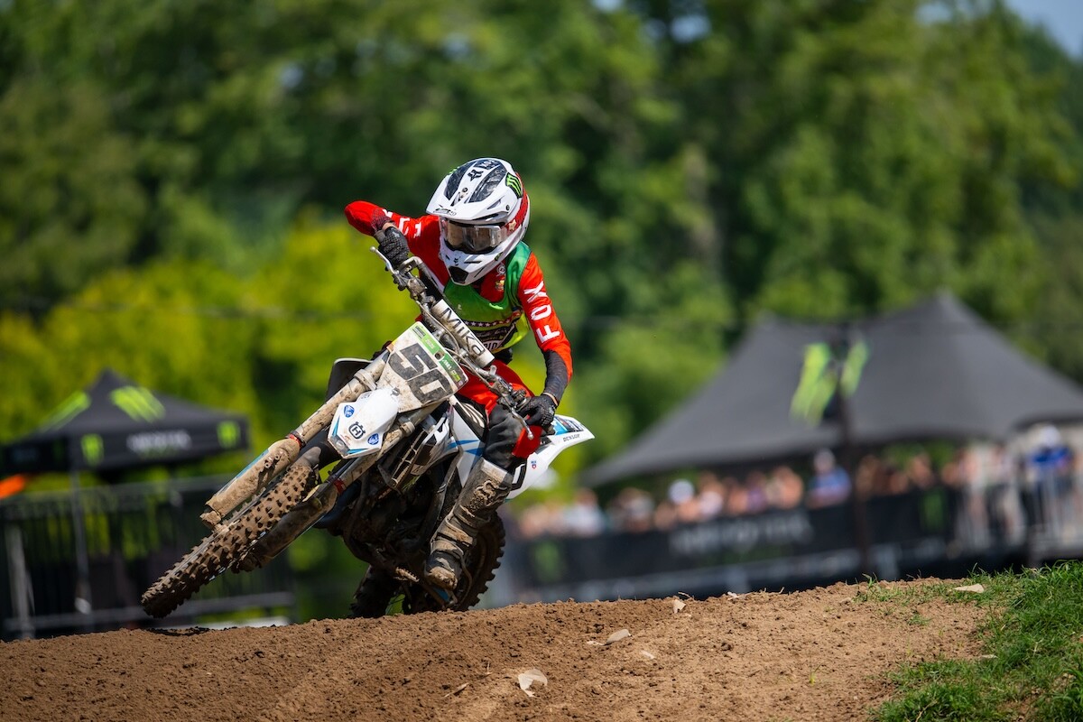 Husqvarna rider Maddox Temmerman was dialed in, sweeping the Mini Sr. motos.