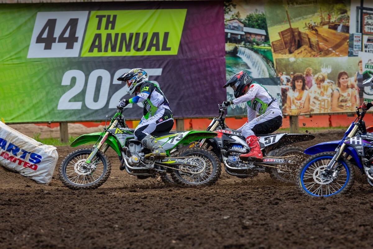 Yamaha rider Jacob Baumert (57) dominated the first moto of Junior (25+).