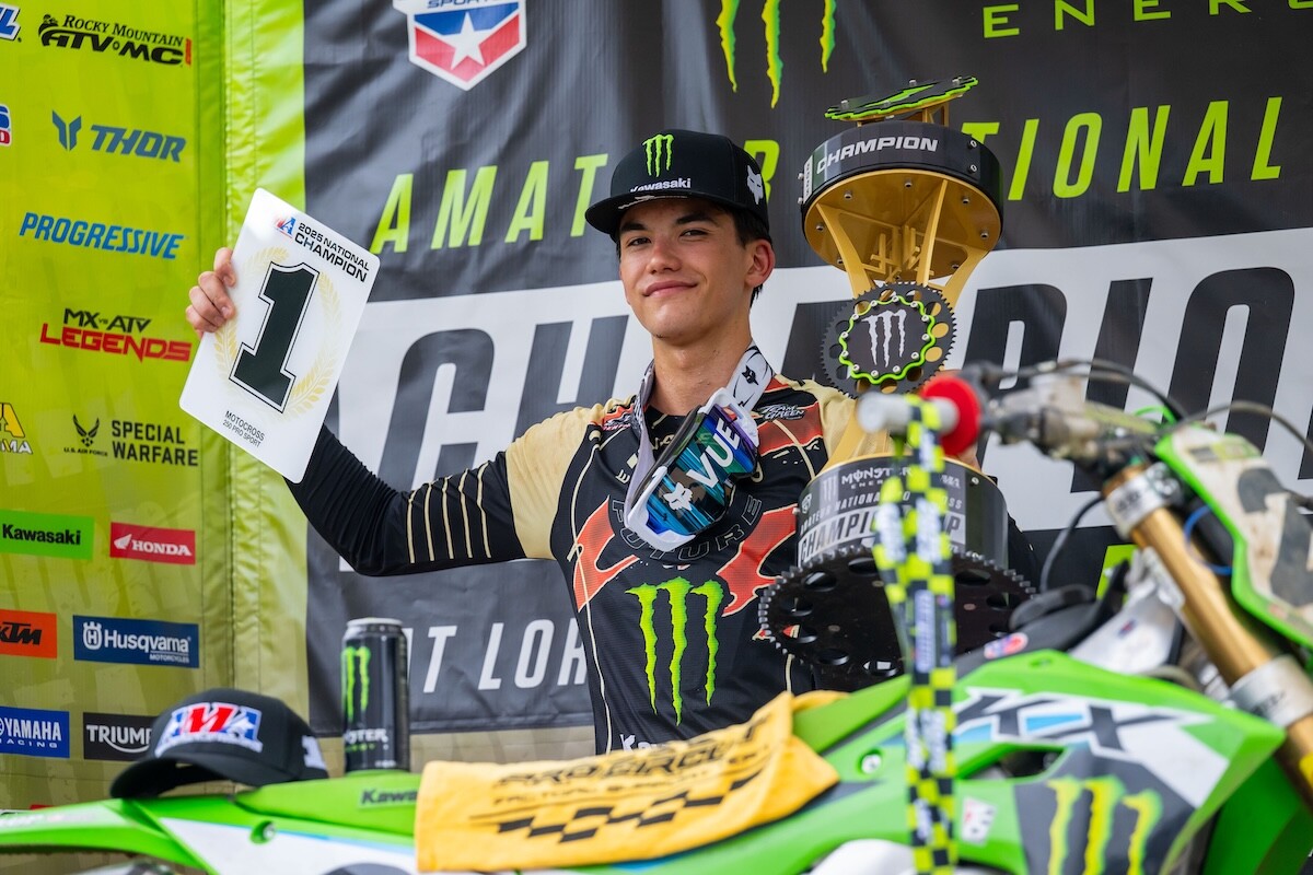 Kawasaki rider Enzo Temmerman fought through every situation to sweep the 250 Pro Sport motos and capture one of the most coveted titles at the Ranch.