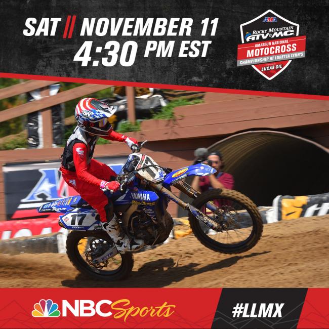 NBCSN TuneIn Alert Loretta Lynn's AMA Amateur Motocross National