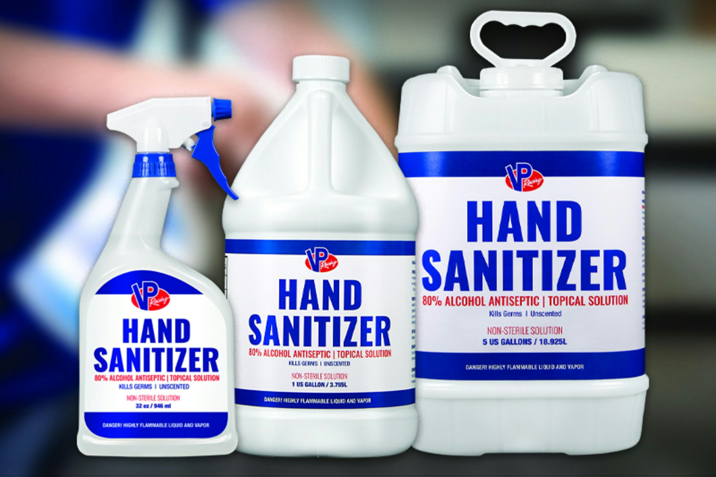 VP Racing Fuels Hand Sanitizer Arms Retailers, Race Tracks and Series For Reopening
