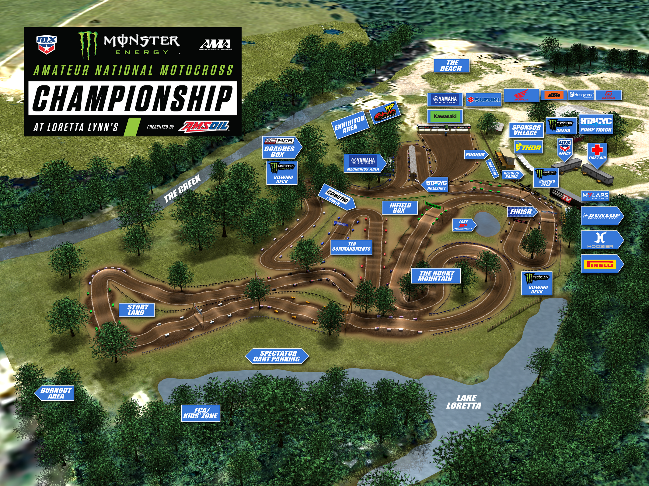 Monster Energy AMA Amateur National Motocross Championship - Facility Maps 