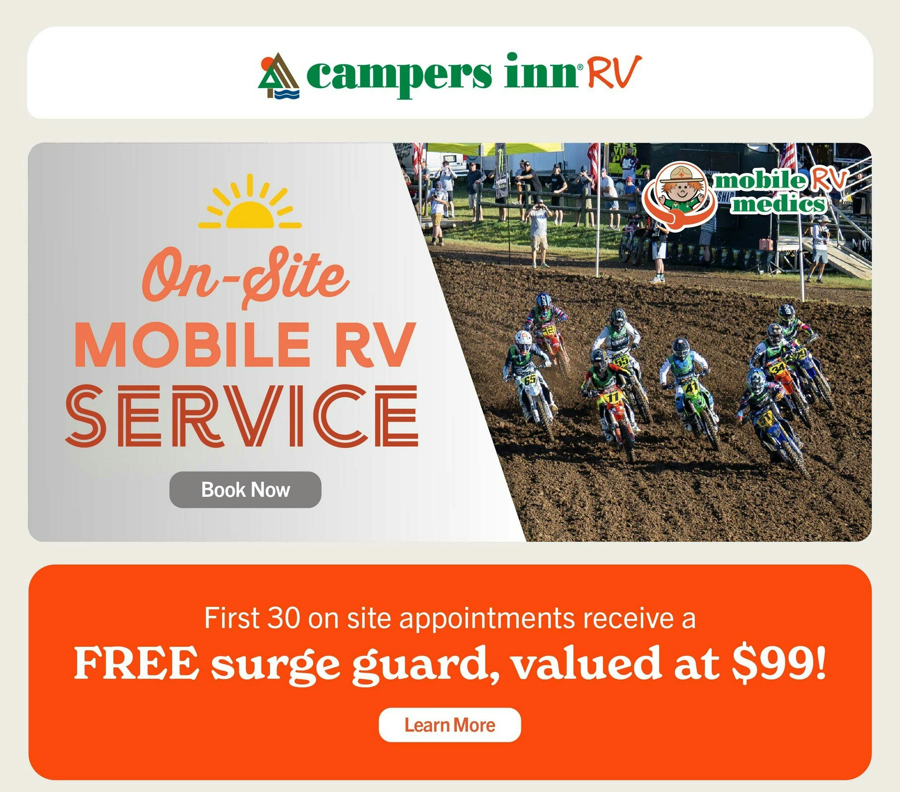 Campers Inn RV Providing On-Site Mobile RV Services at AMA Amateur National Motocross Championship